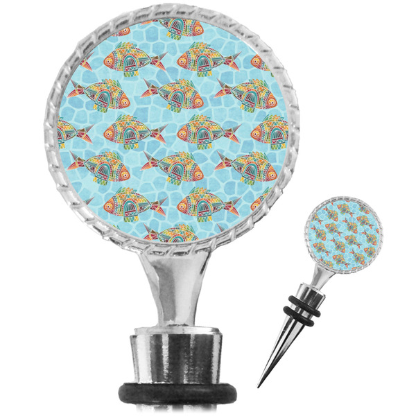 Custom Mosaic Fish Wine Bottle Stopper