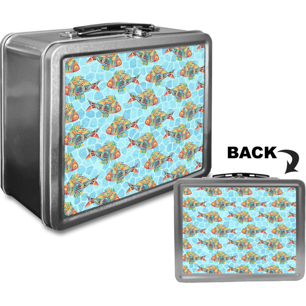 Colorful Fish Custom Lunch Box / Tin Approval