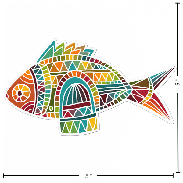 Mosaic Fish Custom Shape Iron On Patches - L - APPROVAL
