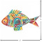 Mosaic Fish Custom Shape Iron On Patches - L - APPROVAL