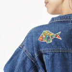 Mosaic Fish Twill Iron On Patch - Custom Shape