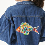 Mosaic Fish Twill Iron On Patch - Custom Shape - 3XL