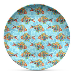 Mosaic Fish Microwave Safe Plastic Plate - Composite Polymer