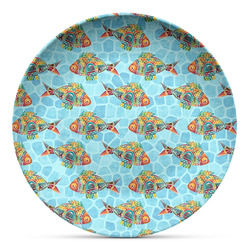 Mosaic Fish Microwave Safe Plastic Plate - Composite Polymer