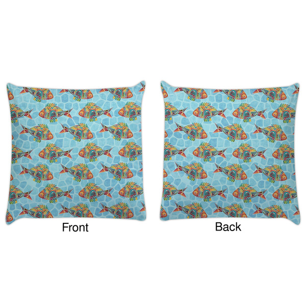 Mosaic Fish Decorative Pillow Case - Approval