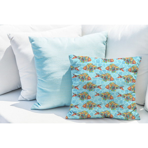 Mosaic Fish Decorative Pillow Case - LIFESTYLE 2