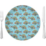 Mosaic Fish 10" Glass Lunch / Dinner Plates - Single or Set