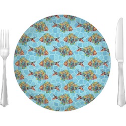 Mosaic Fish 10" Glass Lunch / Dinner Plates - Single or Set