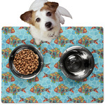 Mosaic Fish Dog Food Mat - Medium