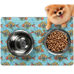 Mosaic Fish Dog Food Mat - Small