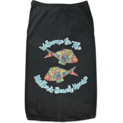 Mosaic Fish Black Pet Shirt - S