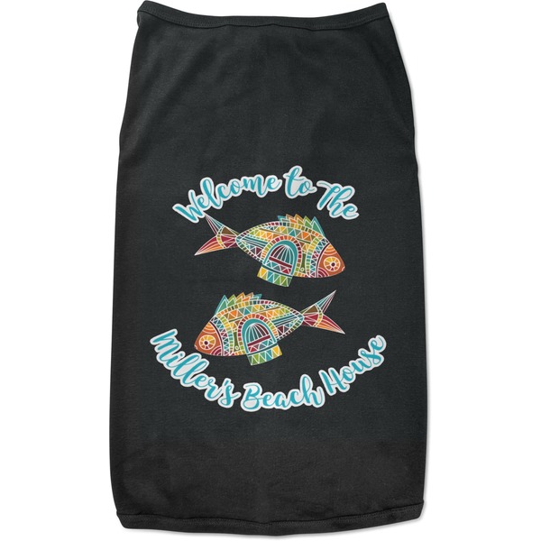 Custom Mosaic Fish Black Pet Shirt
