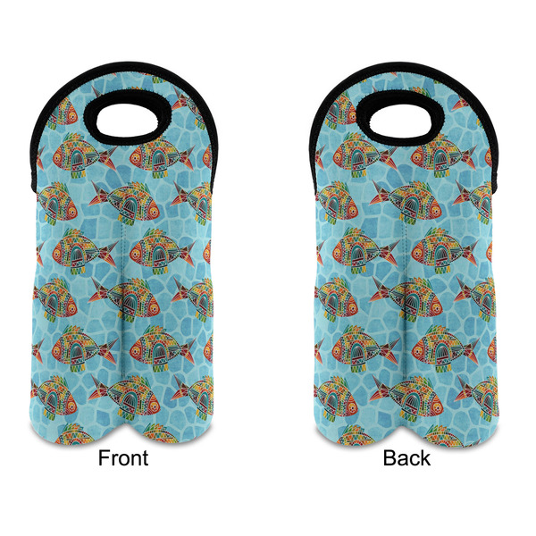 Mosaic Fish Double Wine Tote - APPROVAL (new)
