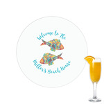 Mosaic Fish Printed Drink Topper - 2.15"