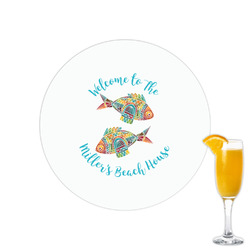Mosaic Fish Printed Drink Topper - 2.15"