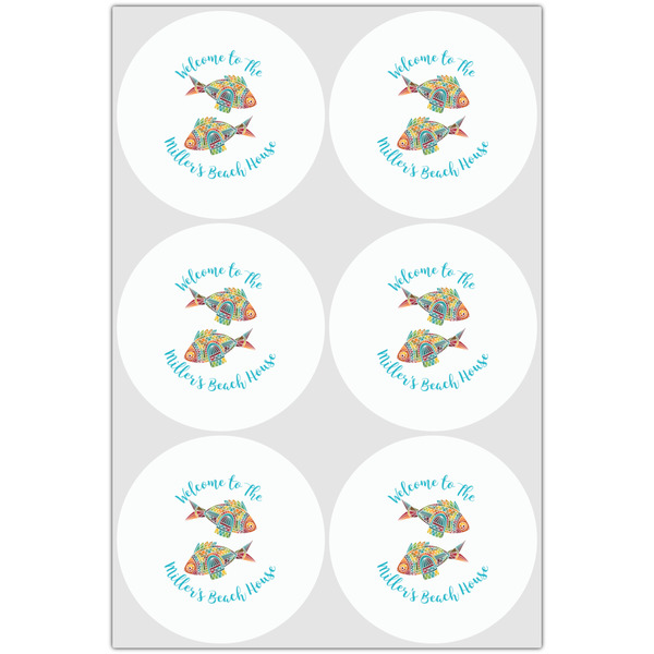 Mosaic Fish Drink Topper - XLarge - Set of 6