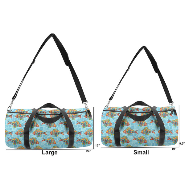 Mosaic Fish Duffle Bag Small and Large