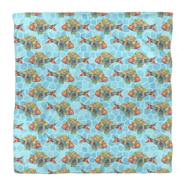 Mosaic Fish Duvet Cover - Queen - Front
