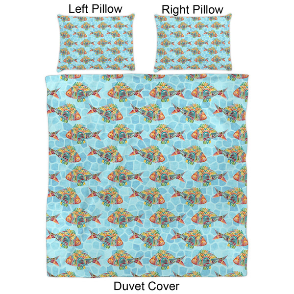Mosaic Fish Duvet Cover Set - Queen - Approval