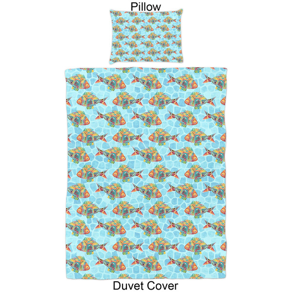 Mosaic Fish Duvet Cover Set - Twin - Approval