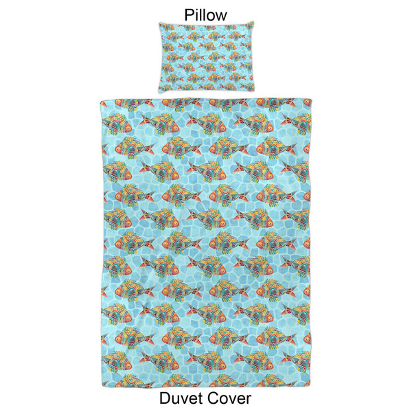 Mosaic Fish Duvet Cover Set - Twin XL - Approval