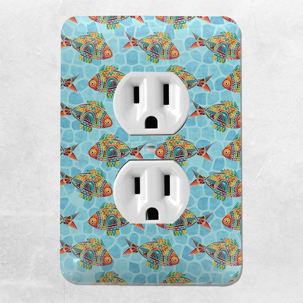 Mosaic Fish Electric Outlet Plate - LIFESTYLE