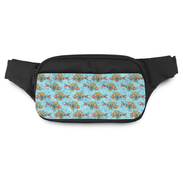 Custom Mosaic Fish Fanny Pack - Modern Style