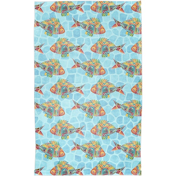 Mosaic Fish Finger Tip Towel - Full View