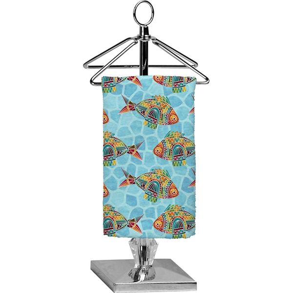 Custom Mosaic Fish Finger Tip Towel - Full Print