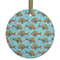 Mosaic Fish Frosted Glass Ornament - Round