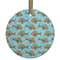 Mosaic Fish Flat Glass Ornament - Round