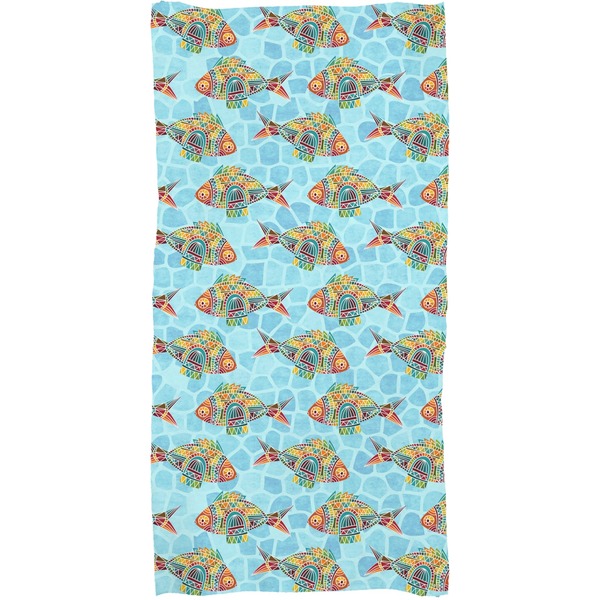 Mosaic Fish Full Sized Bath Towel - Apvl