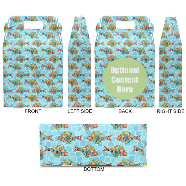 Mosaic Fish Gable Favor Box - Approval