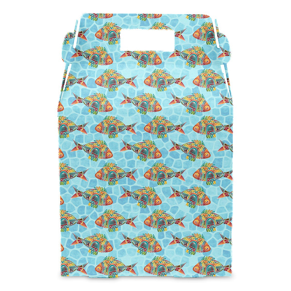 Mosaic Fish Gable Favor Box - Front