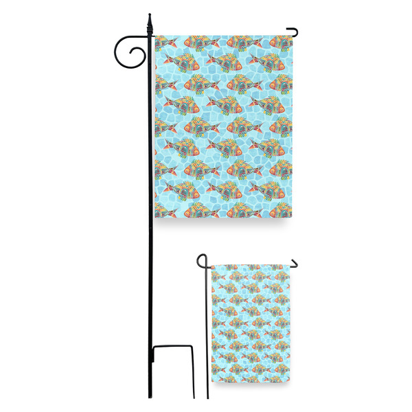 Mosaic Fish Garden Flag - PARENT/MAIN