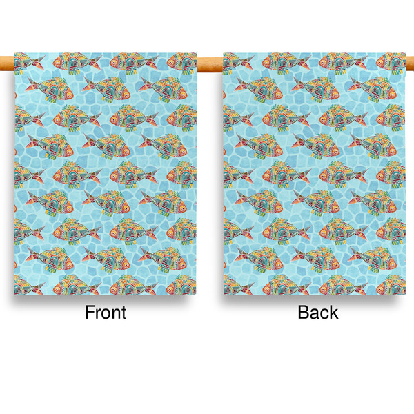 Mosaic Fish Garden Flags - Large - Double Sided - APPROVAL