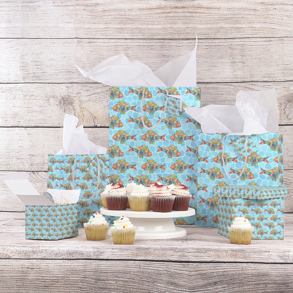 Mosaic Fish Gift Bags - In Context