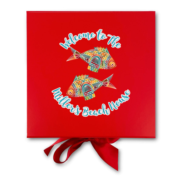 Mosaic Fish Gift Boxes with Magnetic Lid - Red - Approval