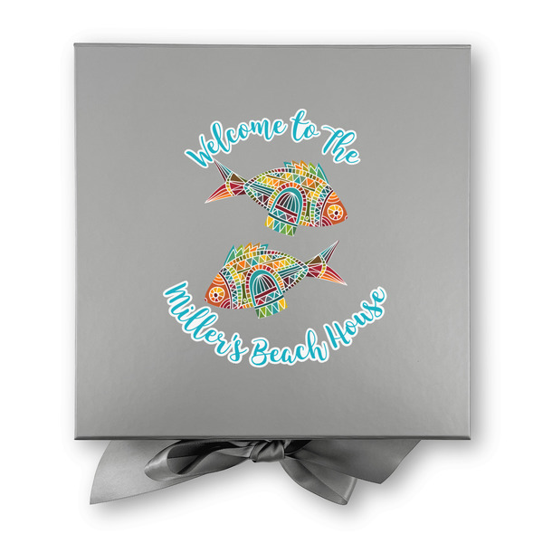 Mosaic Fish Gift Boxes with Magnetic Lid - Silver - Approval