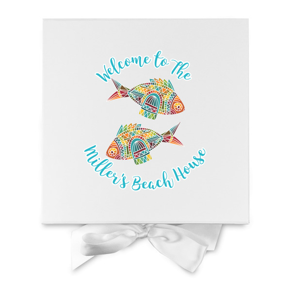 Mosaic Fish Gift Boxes with Magnetic Lid - White - Approval