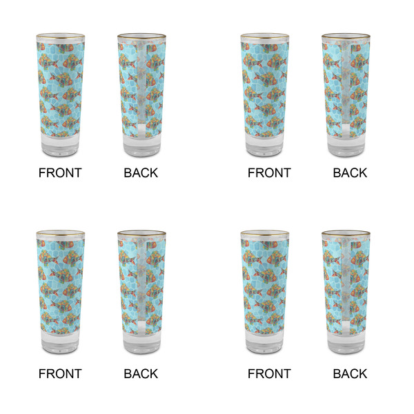 Mosaic Fish Glass Shot Glass - 2 oz - Set of 4 - APPROVAL