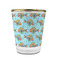 Mosaic Fish Glass Shot Glass - 1.5 oz - with Gold Rim - Single