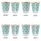 Mosaic Fish Glass Shot Glass - with gold rim - Set of 4 - APPROVAL