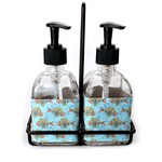 Mosaic Fish Glass Soap & Lotion Bottle Set