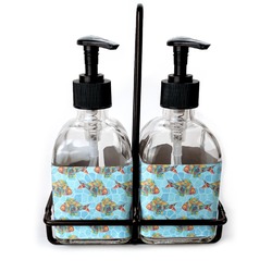 Mosaic Fish Glass Soap & Lotion Bottles