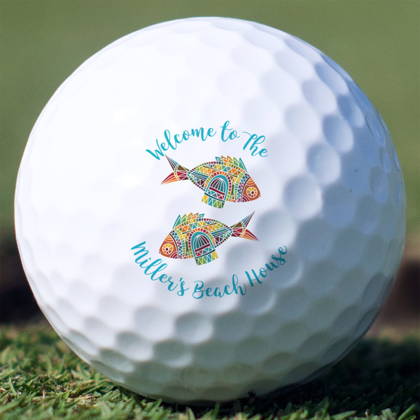 Custom Mosaic Fish Golf Balls - Titleist Pro V1 - Set of 12
