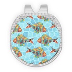 Mosaic Fish Golf Ball Marker - Hat Clip - Silver