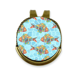 Mosaic Fish Golf Ball Marker - Hat Clip - Gold