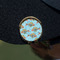 Mosaic Fish Golf Ball Marker Hat Clip - Gold - On Hat