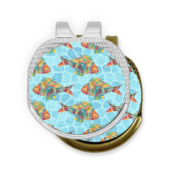 Mosaic Fish Golf Ball Marker Hat Clip - PARENT/MAIN